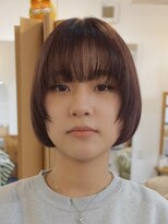 ディッセンバー 伊勢崎(December) 切りっぱなしボブ/ミニボブ/似合わせカット/ヘーゼルベージュ
