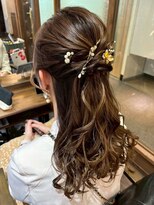 エイチエムヘアーホーム 池袋2号店(H M hair home) ハーフアップ/ヘアセット/ヘアアレンジ/パールピン/お呼ばれヘア