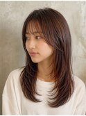 逗子葉山プレトワカラーハッシュカット顔周りレイヤーカットm166