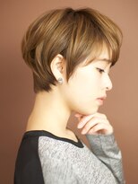 ベック ヘアサロン(BEKKU hair salon)&nbsp;ワイドバングで大人可愛い☆モーブカラーショート☆[ショート]
