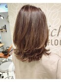 20代30代40代50代ラウンドCカーブ外ハネレイヤートップふんわり