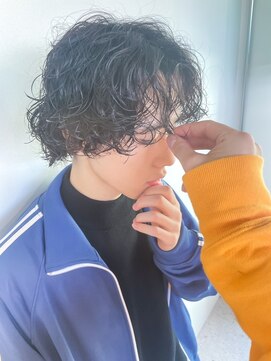 ヒビヲ(HIBIO) ツイストスパイラルパーマツーブロックメンズマッシュメンズヘア