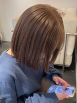 ベレーザ 渋谷(BELEZA)&nbsp;2392外国人風カラーミルクティーバニラベージュセンター分けボブ