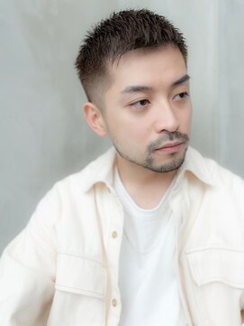 ケアリー 流山おおたかの森(Carelly) ツイストパーマ七三オールバックマッシュウルフスリークショート