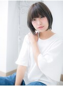 関内/髪質改善/シアーグレージュの切りっぱなしミニボブf