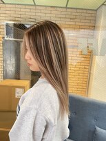 ラフ(LAFF)&nbsp;#バレイヤージュ#グレージュカラー#ボブウルフ#ココアベージュ