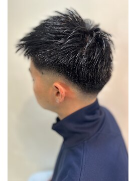 インタークロス 20代30代40代メンズビジネスツーブロックアッシュブラック