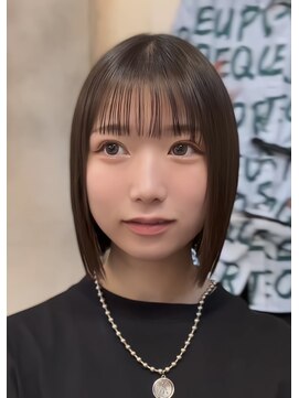 ベレッタ 楠葉店(veretta.) あご下タッセルボブ/ショートボブ/切りっぱなしボブ/ミニボブ