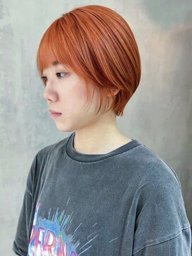 アルバム 池袋(ALBUM) オレンジベージュグレーベージュレイヤーロング _ba476101