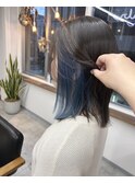 【梶原限定】大人気ブルー系のインナーカラー♪