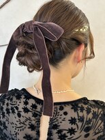 リンク(Link)&nbsp;ヘアセット/お呼ばれヘア/ふわふわシニヨン/シニヨンアレンジ