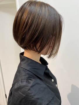 ジエクトアイロ 江坂駅前店(The Ect ilo) ヘーゼルブラウン 白髪ばかしハイライト 似合わせカット