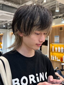 ルースト 渋谷店(ROOST) マッシュウルフ×インナーカラー