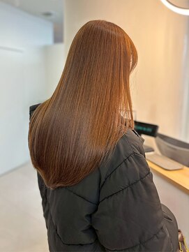 エトワ(ETOWA) 髪質改善カラー/艶髪/ストレートロング/オレンジブラウン