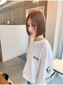 ミルクティーベージュ☆コンパクトボブ