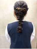 ヘアセット/アレンジ/編み下ろし/結婚式お呼ばれスタイル