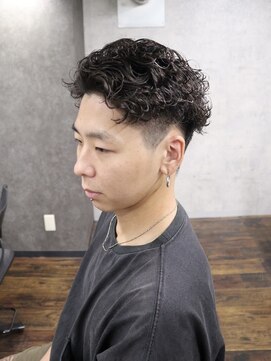 アンサー 渋谷(ANSWER) 渋谷スパイラルパーマツイストスパイラルパーマ七三分け刈り上げ