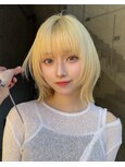 ◆レイヤーボブ/切りっぱなし/ウルフ/ハッシュボブ/ミディアム