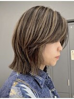 ジアン テラス(GIEN TERRASSE)&nbsp;ウルフレイヤーボブ/デザインハイライト@重里