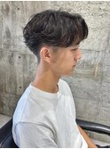 センターパートニュアンスパーマルーズパーマラフパーマ群馬太田