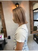 バレイヤージュ、ハイライト、レイヤーカット、ダブルカラー