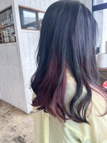 ヘアーループレル(Hair ruup Rell design works)&nbsp;[那覇市安里]インナーボルドーで大人可愛い艶ロング