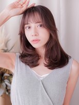 カバーヘア ブリス 上尾西口店(COVER HAIR bliss)&nbsp;ゆるふわくびれカールフレンチバングレイヤーカット20代上尾a