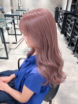 エノア 青山(ENORE) ピンクベージュ×ケアブリーチ透明感ハイトーン