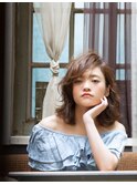 大人かわいいゆるふわボブ