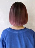 ピンクバレイヤージュ_チェリーブラウンフェミニン_ba374861