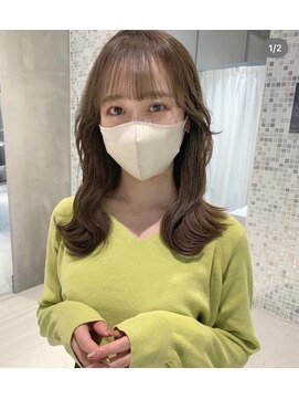 ローウェ 大阪堺東(Louwe) 髪質改善/ミディアムボブ/白髪染め/韓国/レイヤー/堺東/ブリーチ