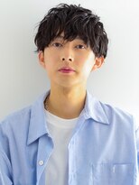 ニュアンスパーマ/爽やかメンズ黒髮/簡単スタイリング