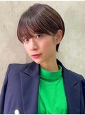 美髪/イメチェン/ピンクブラウン/顔周り韓国斜めバング前髪[仙台