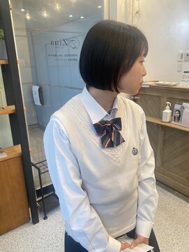 ジーナ 福岡千早(Zina) 【たつや】切りっぱなしミニボブ