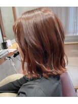 エン バイ ヘアーリーフ 西田辺店(EN by Hair Leafy)&nbsp;くびれヘア/ブラウンカラー/外ハネボブ/外ハネ/20代30代40代