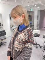 レフ(LEF)&nbsp;髪質改善/ダブルブリーチ/ブロンドベージュ/金髪/ハイトーンボブ