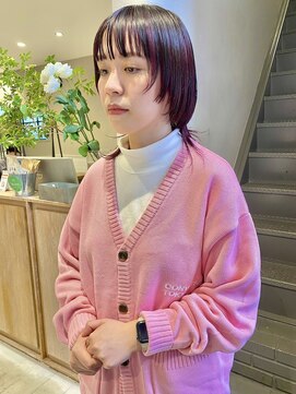フェンヘアーアイス 中目黒(Fen.hair ici) 大人可愛い大人美人小顔立体カットインナーカラー透け感