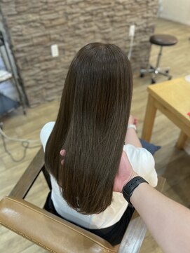 ヘア カンパニー トワ 千葉店(TOWA) 千葉/千葉駅/ブリーチなし/ダブルカラー/透明感カラー/オリーブ