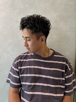 ゼスト リル 新宿(ZEST lill)&nbsp;スパイキーショート　短髪パーマ　ホワイトメッシュ　落合陽世