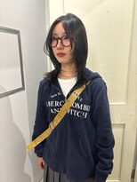 ヘアー アイス 御器所本店(HAIR ICI) 大人可愛い顔周りレイヤーカットアッシュグレイベージュカラー