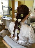 編みおろしツインポニー