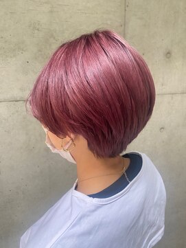 チップタップ 保谷店(tip top) ブリーチ1回で染めるピンクカラー