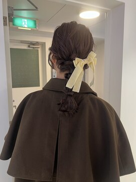 アイコン 博多(ICON.) hair set 編みおろし　お呼ばれ　ヘアセット　ヘアアレンジ