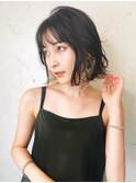 20代～50代◎インナーカラー◎フェイスフレーミングボブ黒髪