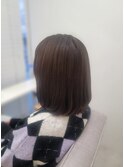 ダークグレーブラウン肩ラインボブ