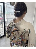 結納着付け、ヘアアレンジ
