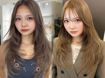 オニキス 原宿(ONYX)の写真/《圧倒的技術力》で叶うダメージレスな透明感カラー【韓国ヘア/ブリーチなしダブルカラー/ケアブリーチ】