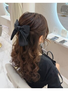 ハーフアップ/心斎橋ヘアセット