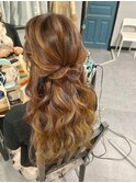 キレイめ×ゆるふわハーフアップ
