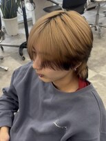 オム ブランシェ(HOMME BLANCHE’) 【Natsuki】ブロンドエンドカラーセンターパート